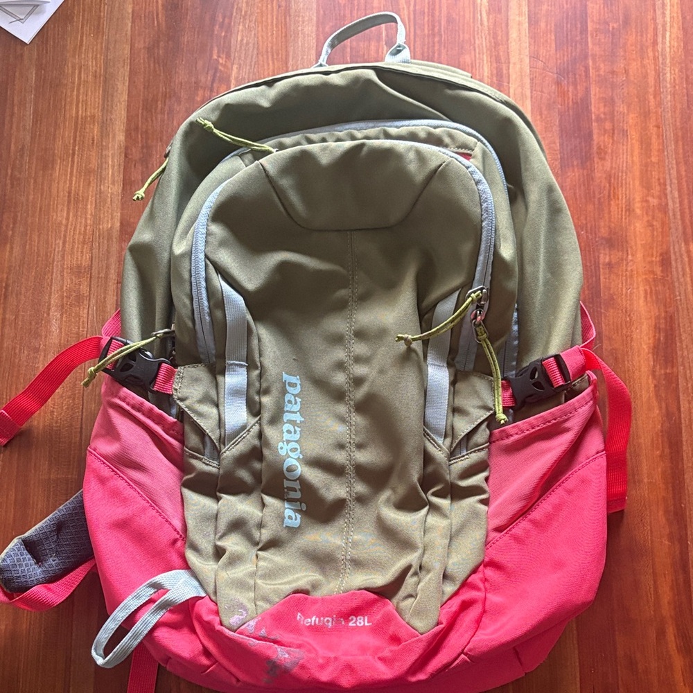 Patagonia Refugio Backpack, Olive and Pink